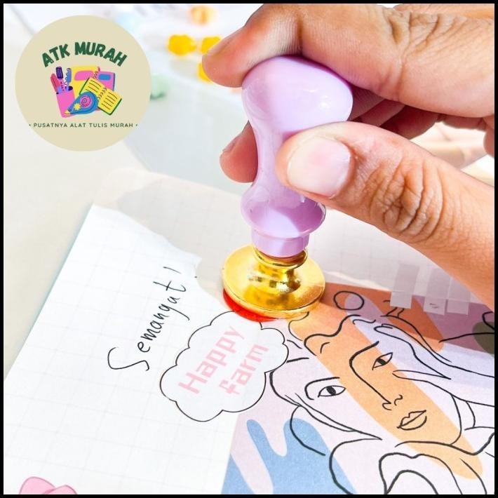 

TERMURAH PAKET DIY SEAL WAX +STIKER LWX-737 LUCU KOMPLIT LILIN PENCETAK STEMPE