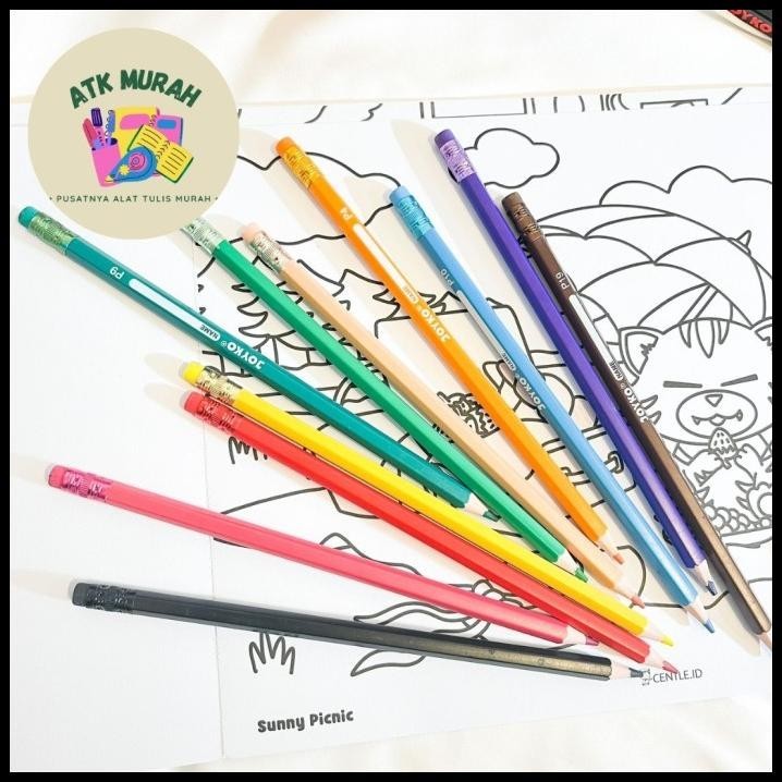 

GRATIS ONGKIR PENSIL WARNA JOYKO ERASEABLE DAPAT DIHAPUS COLOR PENCILS HEXAGONAL GRI !!