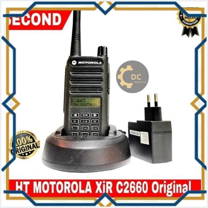 [dca] ht motorola xir c2660 bekas original analog digital vhf 136-174mhz