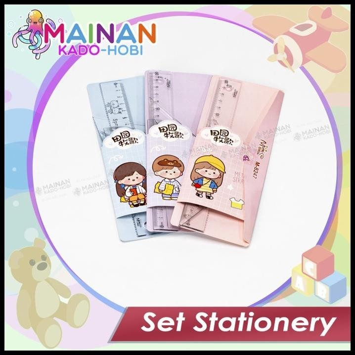 

BEST DEAL SET STATIONERY KIDS PAKET ALAT TULIS ANAK SEKOLAH PENGGARIS BUSUR !!!