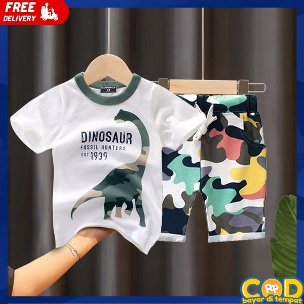 Set Kaos Detelan Vaju Setelan Karakter Kids Cowo Outfit Ana Karakter Satu Set Baju Model Terbaru 202