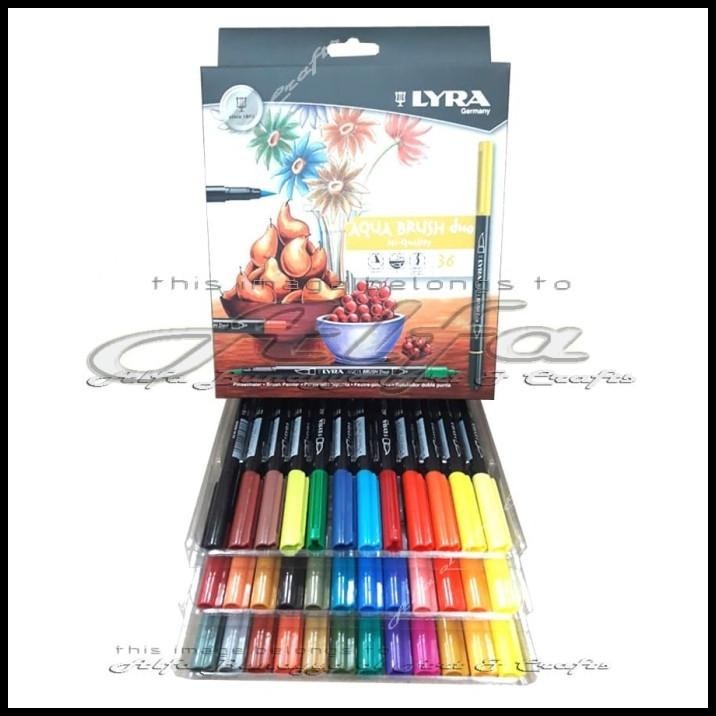 

LYRA AQUA BRUSH DUO SET 36 COLOURS - BRUSH PEN - STABILO SPIDOL 36C