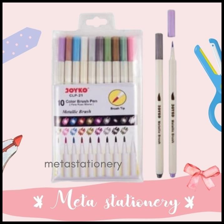 

METALIC BRUSH PEN CLP-21 JOYKO 10 WARNA