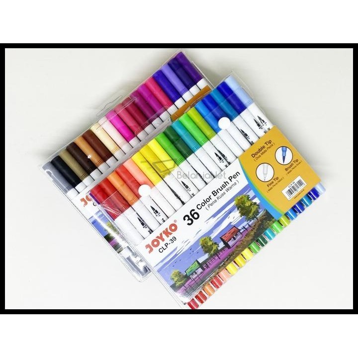 

COLOR BRUSH PEN PENA KUAS WARNA JOYKO CLP-39 1 SET = 36 WARNA