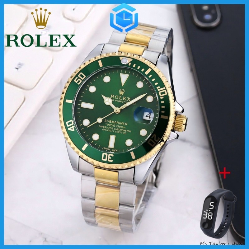 Jam Tangan Rolex Submariner Otomatis Pria Otomatis Jam Tangan Kedap Air Baja Tahan Karat Mekanis Oto