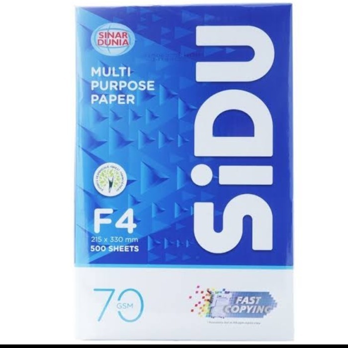 

Kertas Hvs Sinar Dunia ( Sidu ) F4 70 Gr 1 Dus / 5 Rim