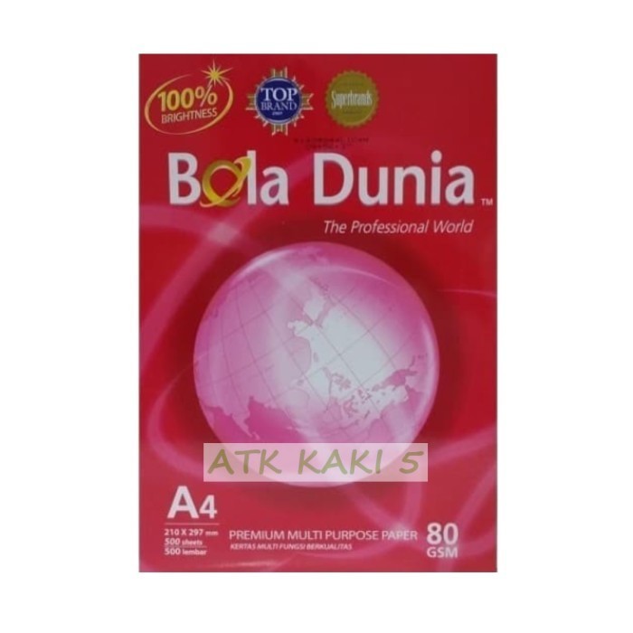 

[Gosend] Bola Dunia Kertas Fotocopy A480 Gram / 1 Rim