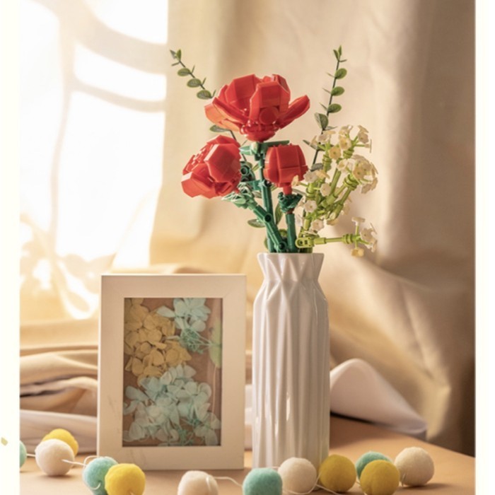 

Toptoy Flower Bouquet Vase Building Bricks