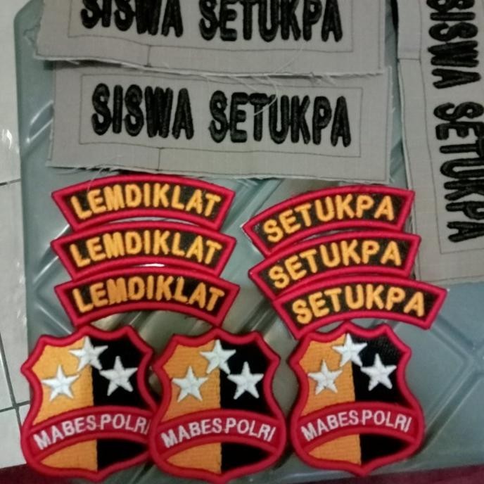 Bordir Lemdiklat Polri 1 Set Timbul