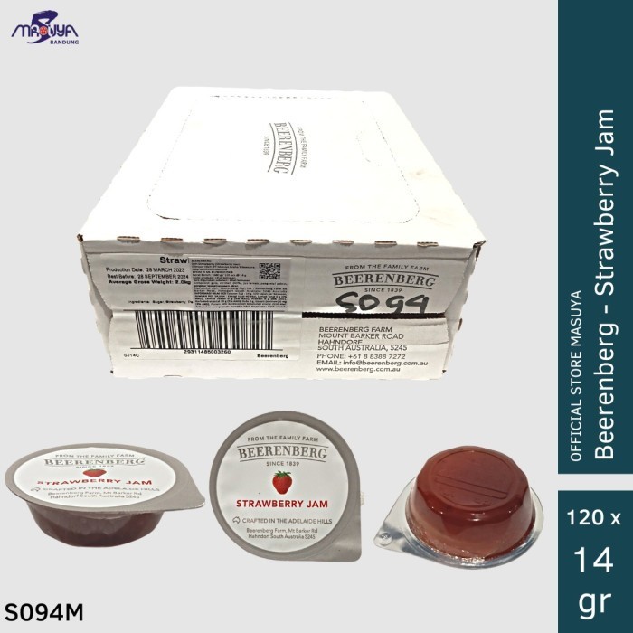 

Beerenberg Strawberry Jam Portion Selai Strawberry 14 Gr Isi 120 Pcs