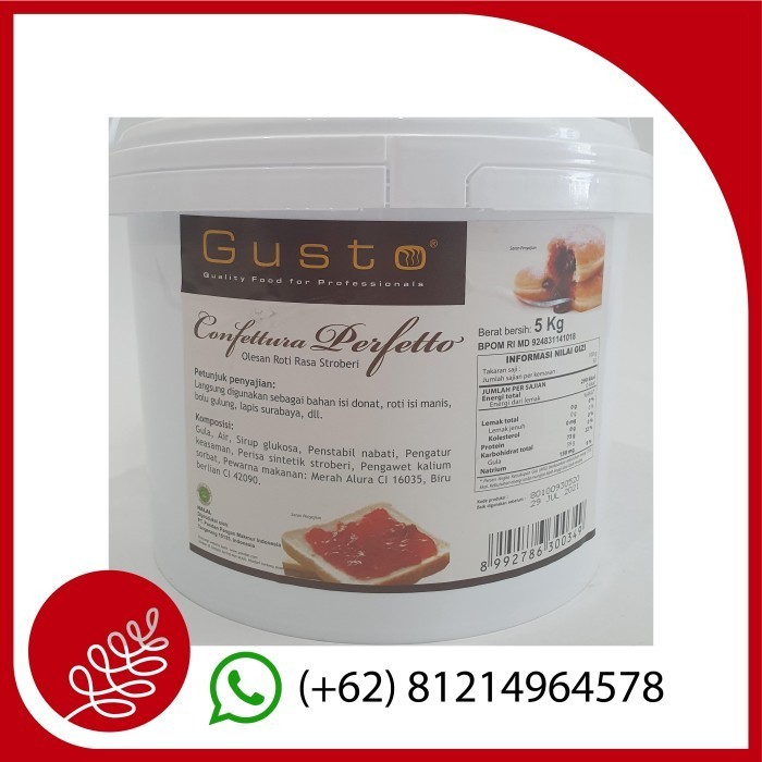 

Gusto Jam Strawberry 5Kg / Makanan / Selai