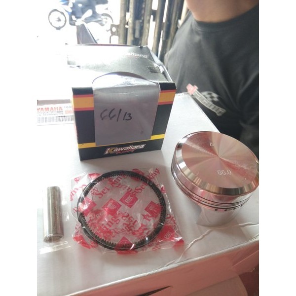 [BDJ] piston seher kawahara racing tipe C hi com pen pin 13 15 mm uk uran 66 mm 2R Double Dobel ring