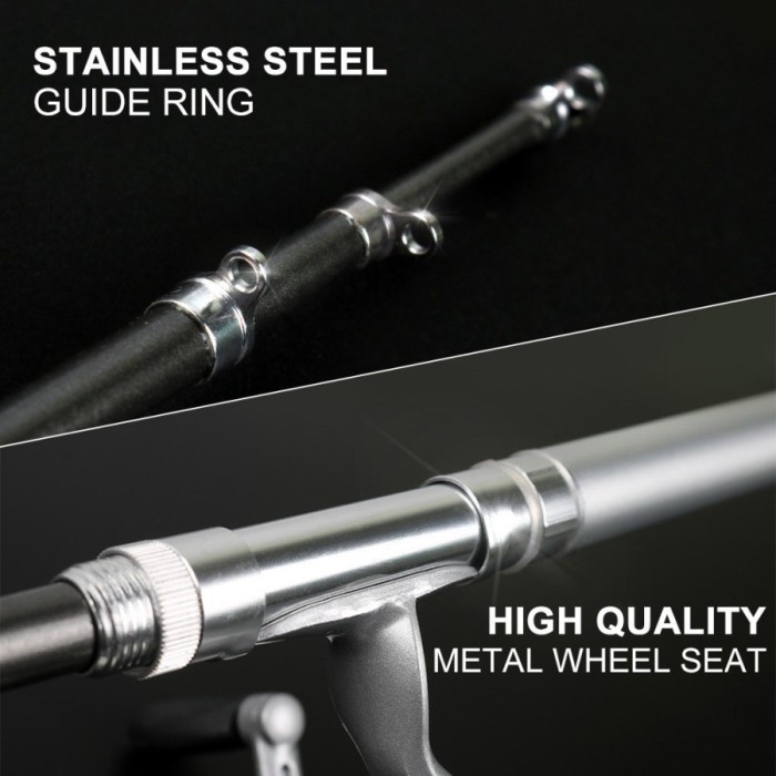 Sougayilang Mini Fishing Rod Reel Set Mini Portable Reel Fishing Rod