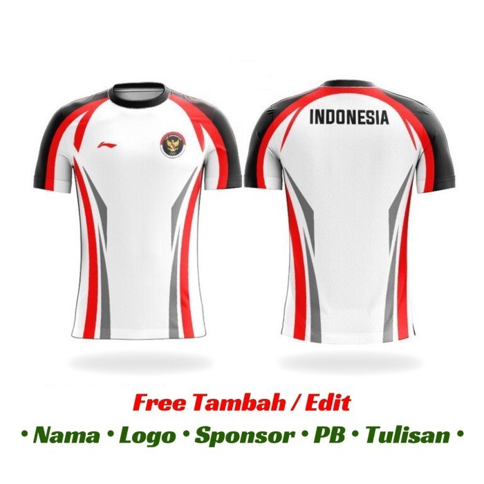 Baju Jersey Bulutangkis Badminton Custom Olimpiade 2021 Indonesia