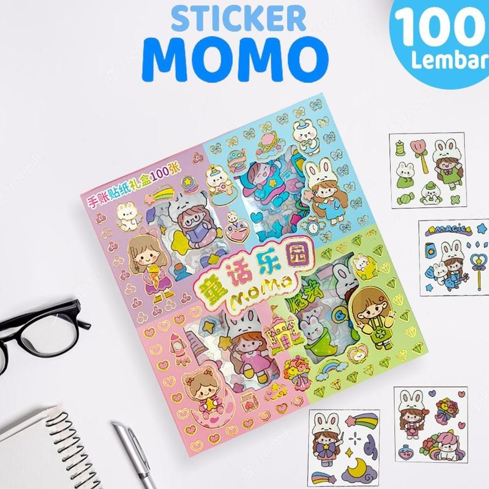 

[ PROMO SPESIAL ] 100 LEMBAR STICKER MOMO 4 WARNA/ STIKER JURNAL/ STICKER BUKU JURNAL LUCU ANTI AIR BISA COD
