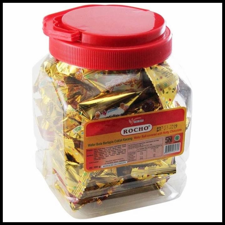 

HOT DEAL ROCHO WAFER BOLA COKELAT KACANG 300G