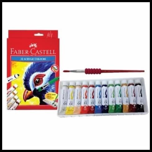 

BEST DEAL CAT AIR AKRILIK / CAT ACRYLIC 12 WARNA FABER CASTELL !!!!!!