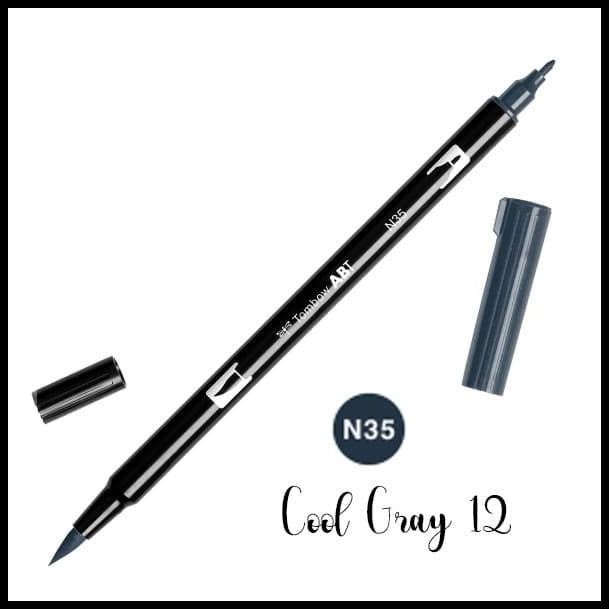 

HOT DEAL ABT TOMBOW DUAL BRUSH PEN ART MAKER N35 COOL GRAY 12 !!!!!