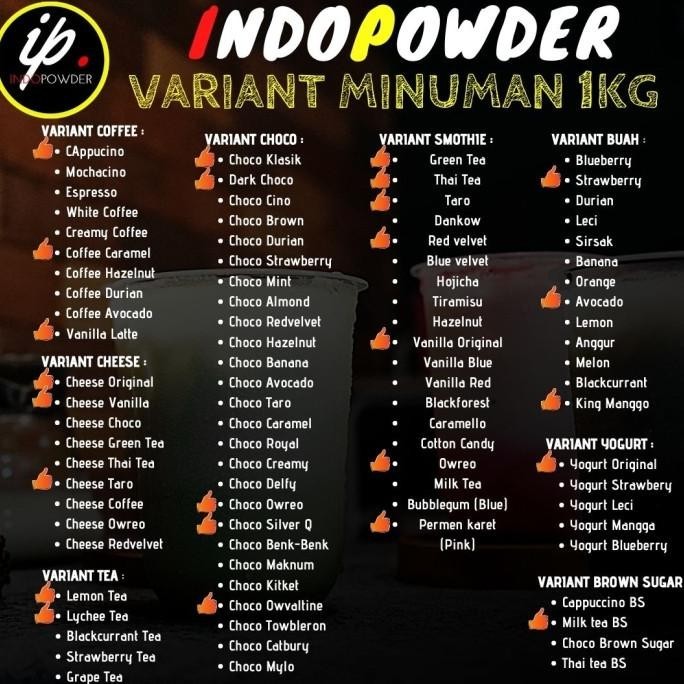 

BIG SALE 80 BUBUK MINUMAN ANEKA RASA @1KG (BISA PILIH VARIANT, 1KG ~ 1 VARIANT) !!!!!