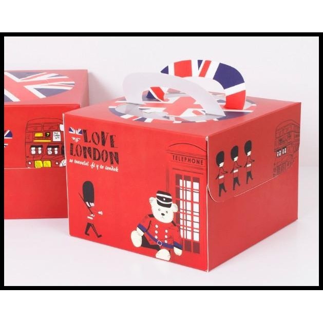 

TERMURAH BOX KOTAK CAKE KARTON GAGANG JINJING MOTIF LONDON PACKAGING KUE !!!!!!!