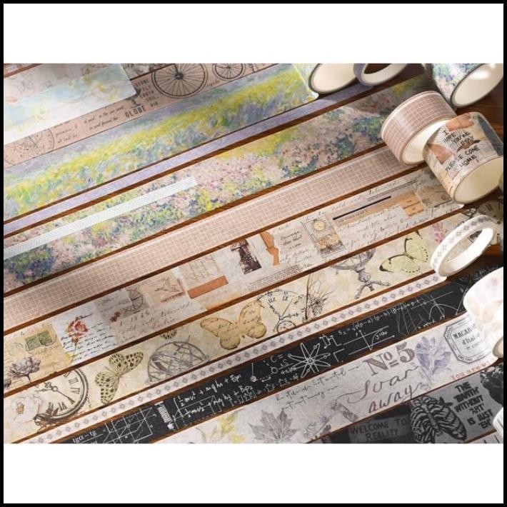 

TERMURAH 20 ROLL/ PACK SET WASHI TAPE MASKING TAPE RETRO AESTHETIC ISOLASI 88 !!!!!!!