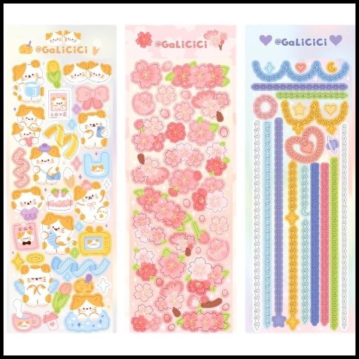 

BEST DEAL DECORATIVE CUTE STICKER GOLD DUST GLITTER CUTE DECO STIKER PVC PET 76 !!