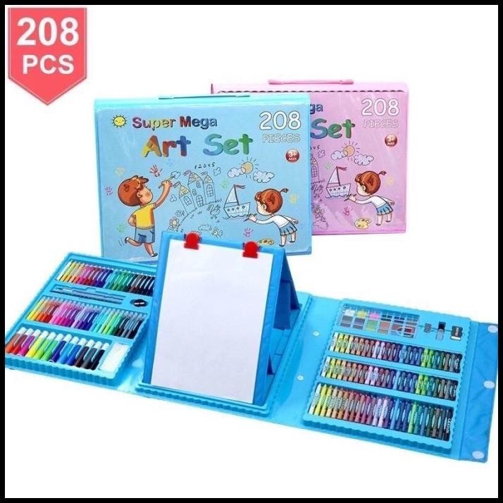 

TERBARU ALAT LUKIS SET 208PCS CRAYON OIL PENCIL WARNA CAT AIR ANAK MEWARNAI !!