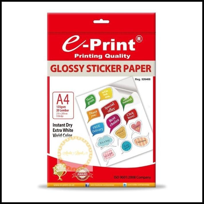 

TERMURAH KERTAS GLOSSY KERTAS STICKER KERTAS STIKER A4 MURAH GOOD QUALITY !!!!!