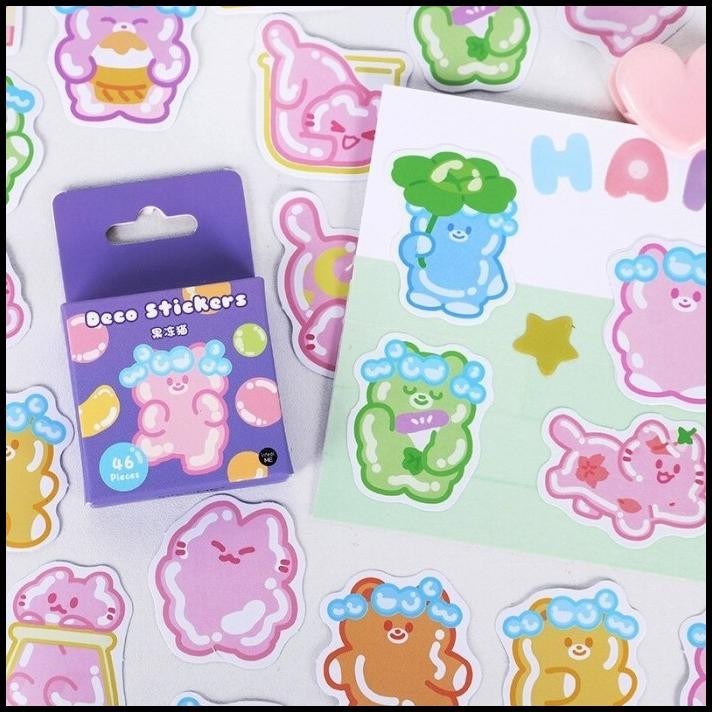 

HOT DEAL STICKER PACK CARTOON BEAR STIKER SCRAPBOOK JOURNALLING CUTE ISI 46 LBR !