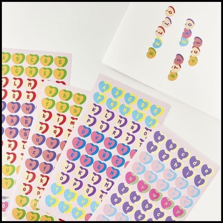 

HOT DEAL ALPHABET COLORFUL STICKERS DECORATIVE STIKER PLANNER JOURNAL CUTE !!!!!!!