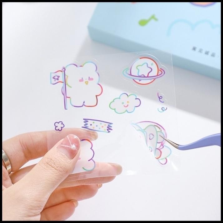 

GRATIS ONGKIR 1 PC CUTE STICKER DECORATIVE PLANNER LUCU HAPPY LIFE TAHAN AIR STIKER !