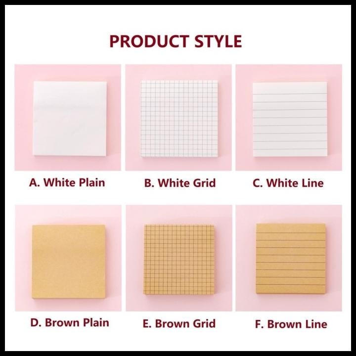 

HOT DEAL 80 LEMBAR MEMOPAD BROWN WHITE AESTHETIC SIMPLE MINIMALIST