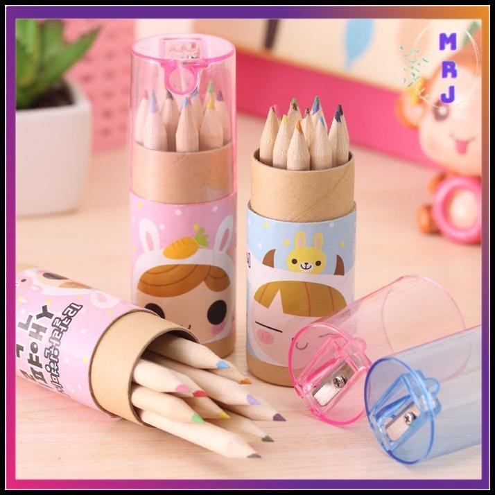 

HOT DEAL MRJ PENSIL WARNA 12 IN 1 + SERUTAN PENSIL COLOR PENCILS QUALITY TABUNG