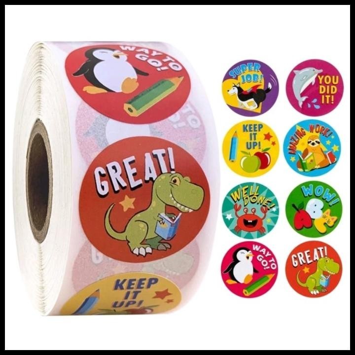 

HOT DEAL 500PCS STICKER GOOD JOB/THANKS YOU/LABEL KARTU UCAPAN GOOD ANAK P !!!!!