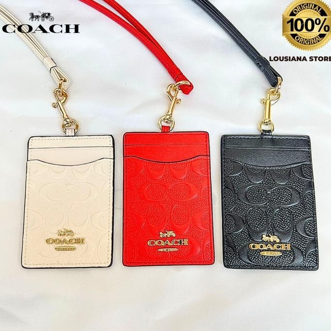 

Lanyard Id Coch Siganture Logo Embossed Full Leather Kualitas Premium