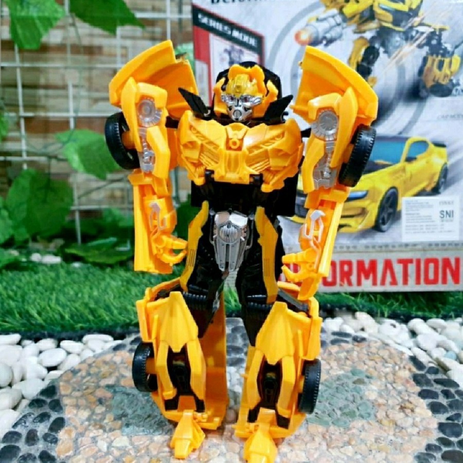 MAINAN ROBOT TRANSFORMER BUMBLEBEE BESAR JADI MOBIL DEFORMATION ANAK LAKI LAKI