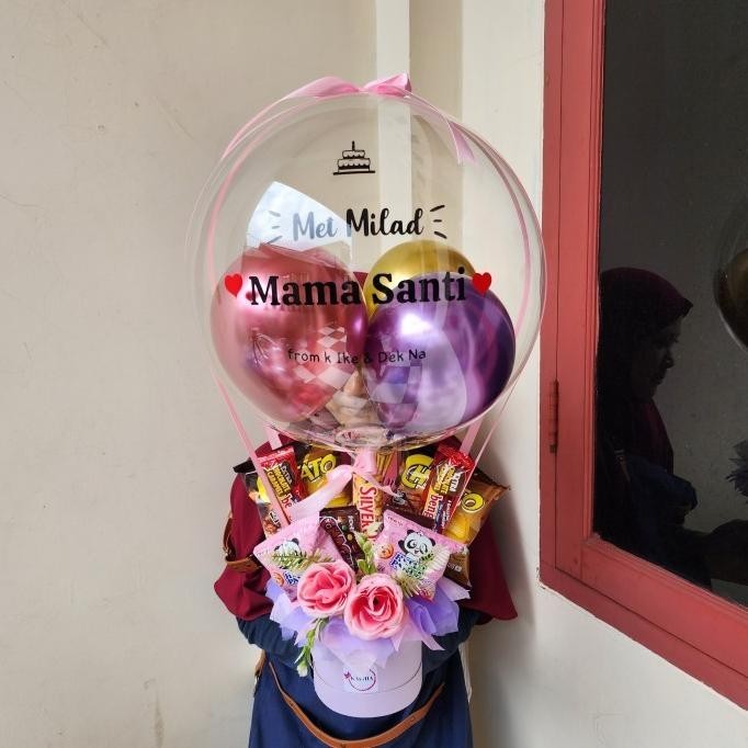 Buket balon bouquet balon bucket balon snack ulang tahun