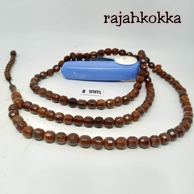 tasbih kokka 99 cutting diamond 08 mm coklat