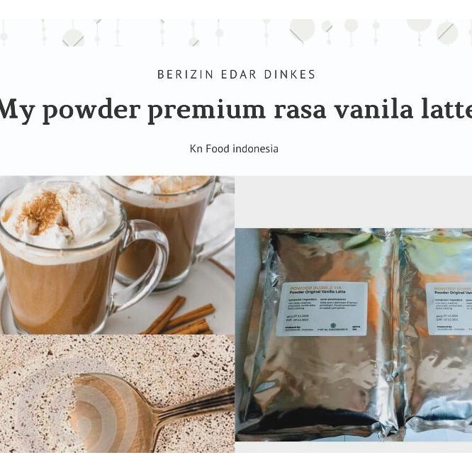 

NEW PRODUK (1000GR) PREMIUM VANILLA LATTE ( BUBUK MINUMAN / BUBBLE DRINK POWDER ) !!!!!
