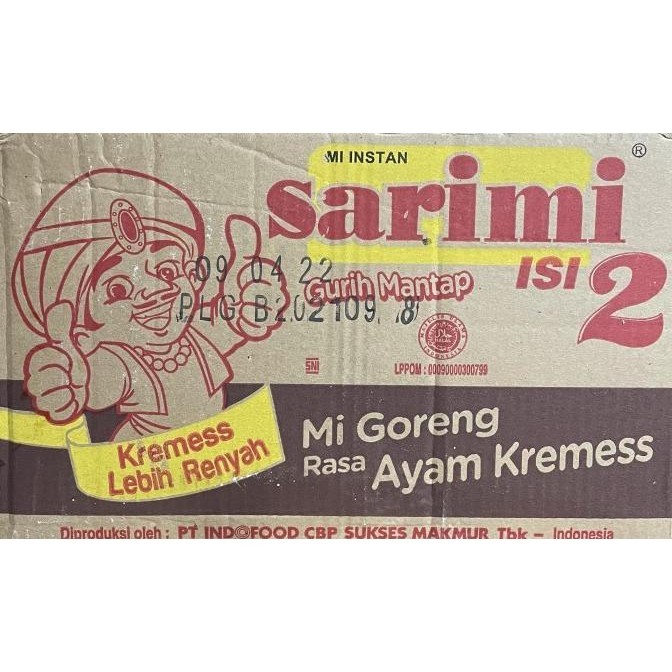 

BIG SALE SARIMI ISI 2 AYAM KREMES DUS !!!!!