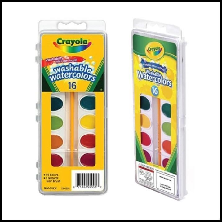 

GRATIS ONGKIR KRAYON CRAYOLA WASHABLE WATERCOLOR - 16 COLOR CAT AIR !!!!