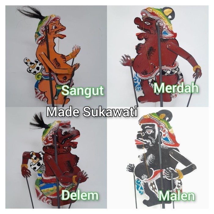 Wayang Kulit Bali Tokoh Delem Sangut Malen Merdah