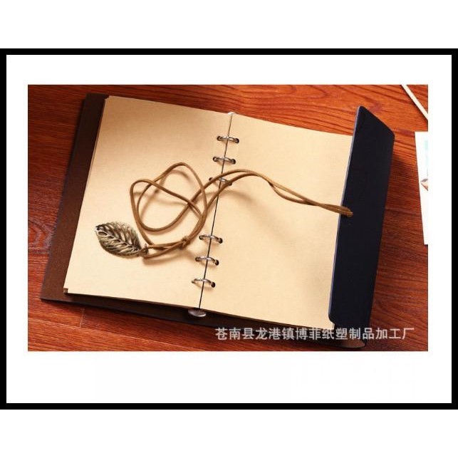 

BEST DEAL BUKU CATATAN BINDER KULIT RETRO LEAF KERTAS A6 !!!!!!