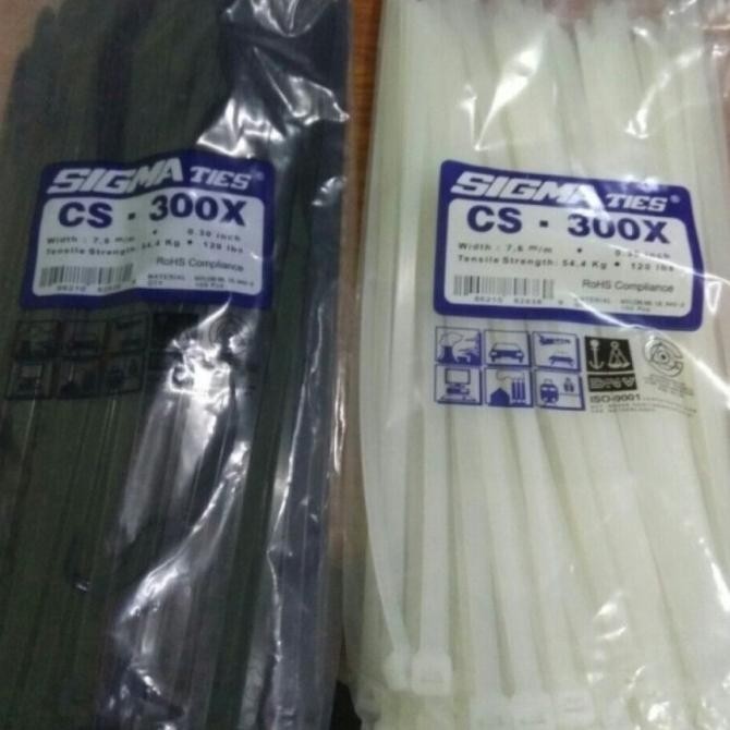 

Sigma Kabel Ties Cs300X 7.6X300 Mm 30Cm Sabuk Kabel Tali Cable Tebal Premium Murah Baru