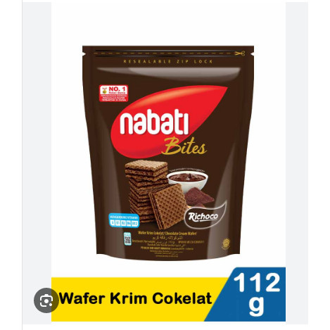 

Richeese Nabati Bites Pouch Coklat 112 gr Original