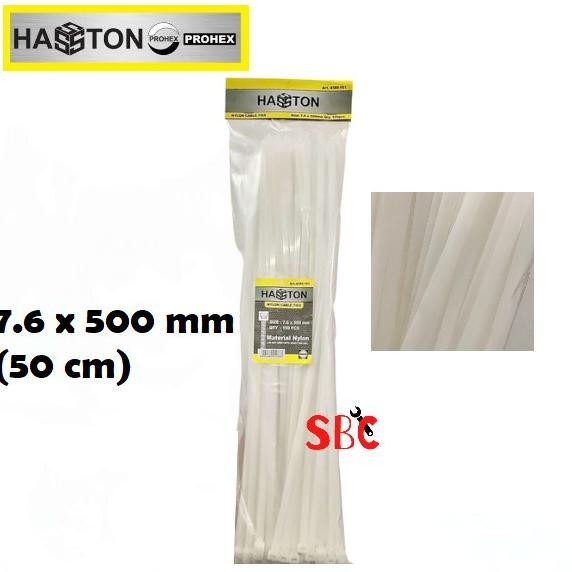 

Prohex Cable Ties 50 Cm Putih / Kabel Ties Pengikat Strap 500 Mm Premium Murah Baru