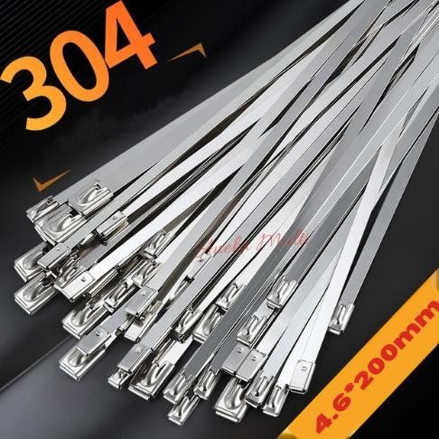 

Kabel Tis - Cable Ties 304 Stainless Steel Motor Mobil 4.6 X 200Mm Kualitas Premium