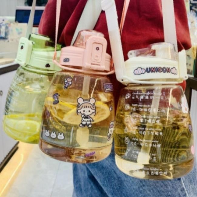 Botol Minum Anak Big Belly Children Cup Bottle + Sticker 1100Ml H487 Gamourita