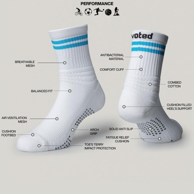 VOTED Socks Kaos Kaki Lari Velocity
