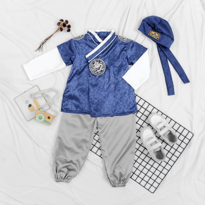 Hanbok Anak Laki Laki Baju Adat Tradisional Korea Kostum Costume